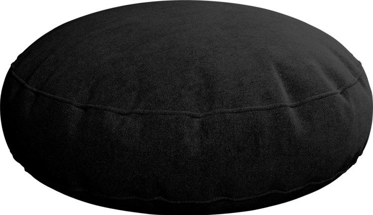 Подушка круглая «Кортин» канвас черный